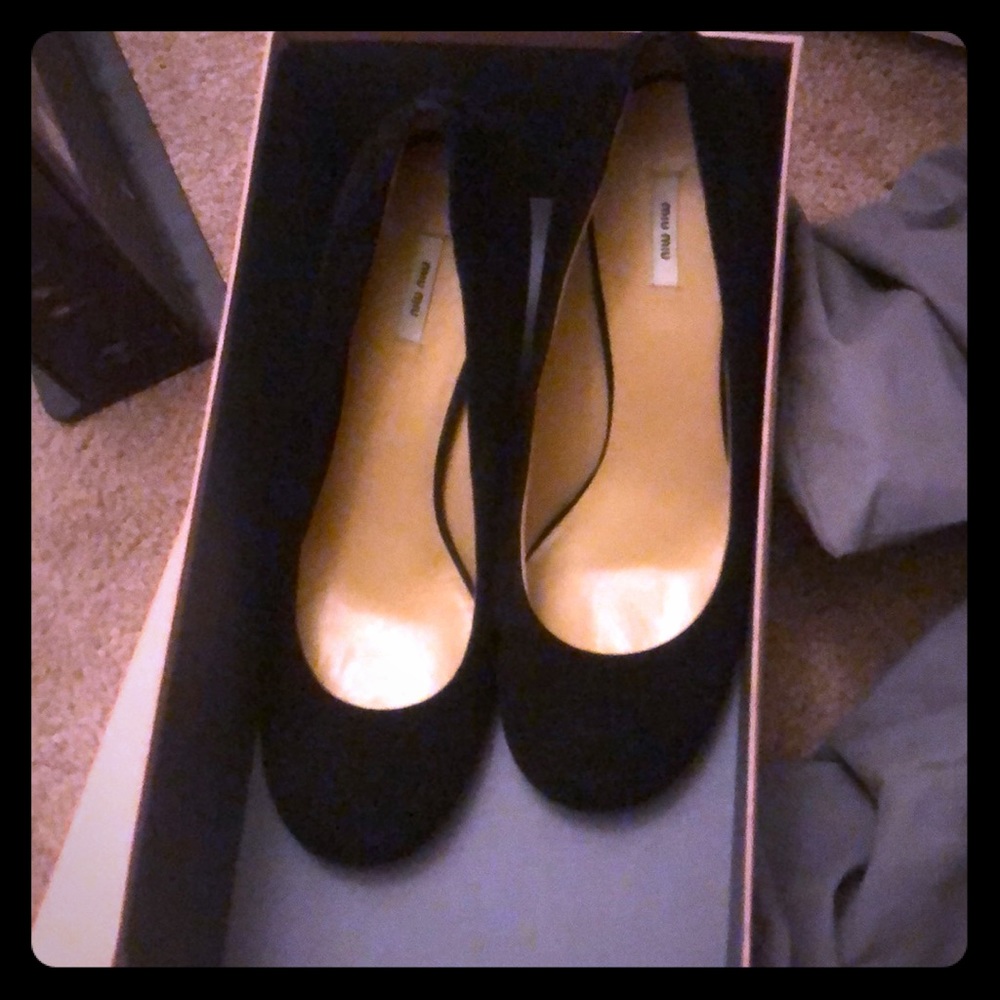 Miu Miu suede leather heels